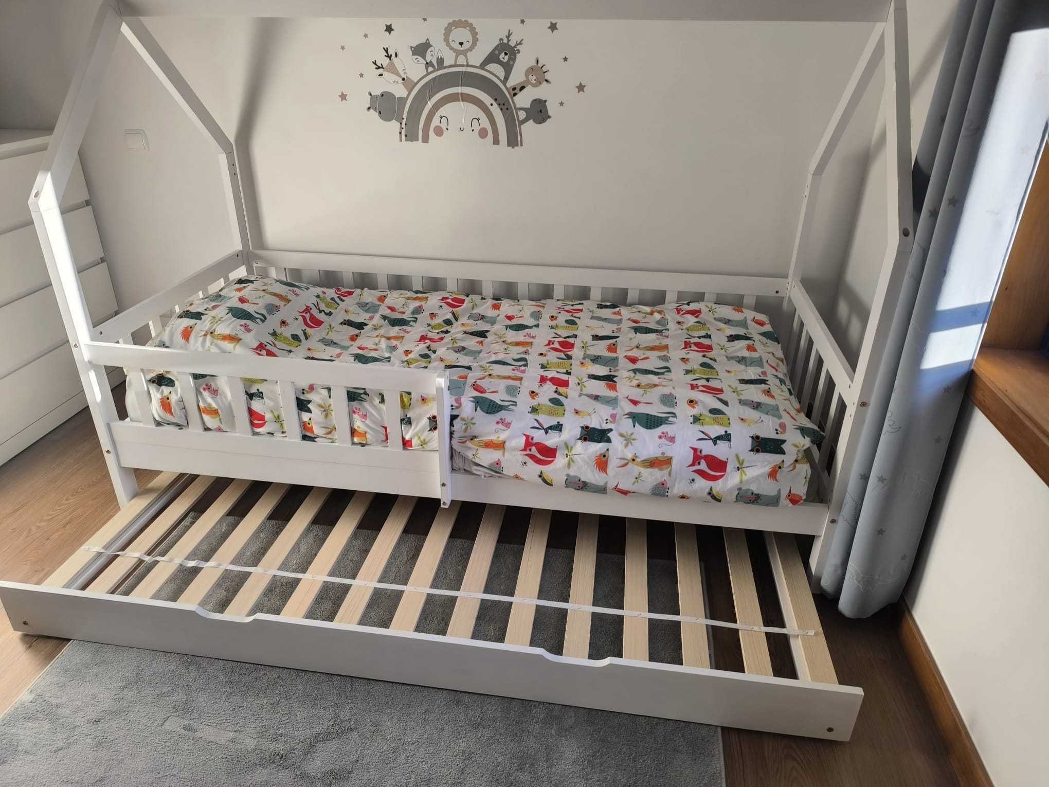 Cama dupla de criança com colchão