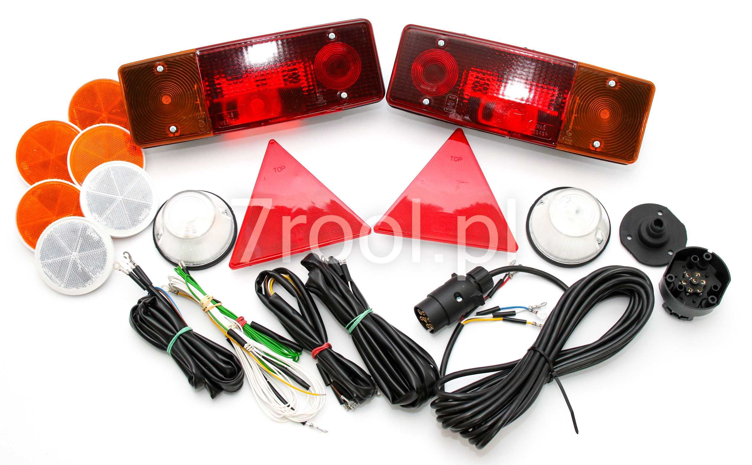 Instalacja elektryczna z lampami i odblaskami do Przyczepa D-47, D-50
