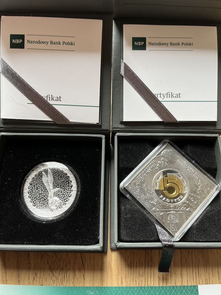 Komplet monet srebrnych NBP 10 i 20 zł - NAJNIŻSZA CENA