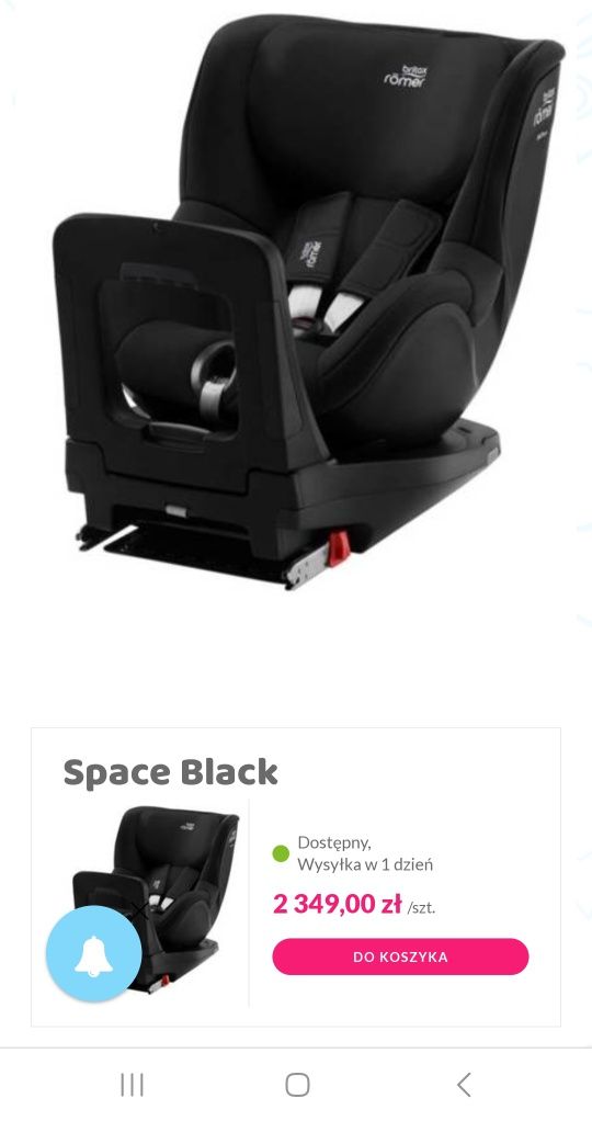 Fotelik Britax dualfix 3 space black