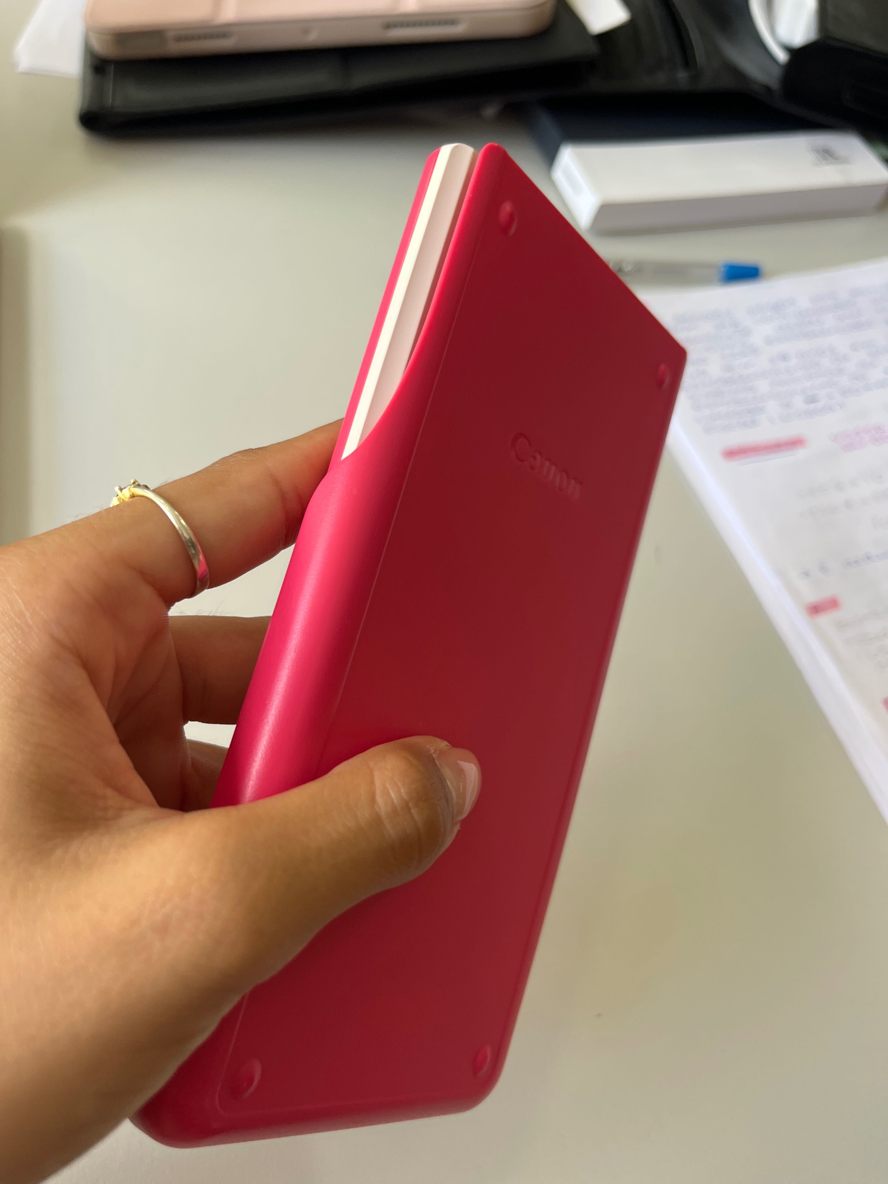 Calculadora científica cor de rosa cânon