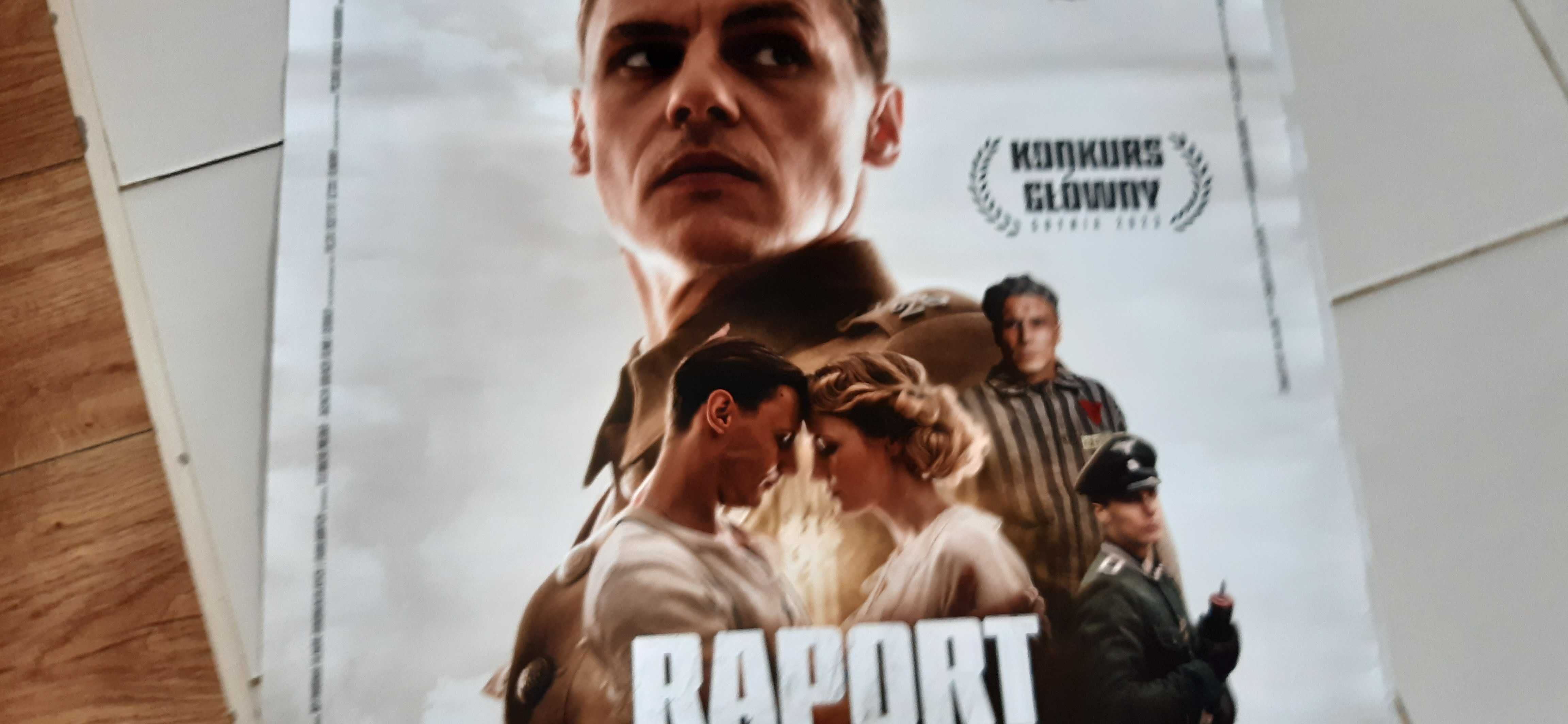 stary plakat kinowy z filmu raport pileckiego