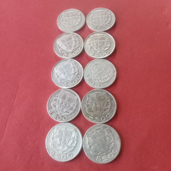 moedas em prata 5.00  (10)