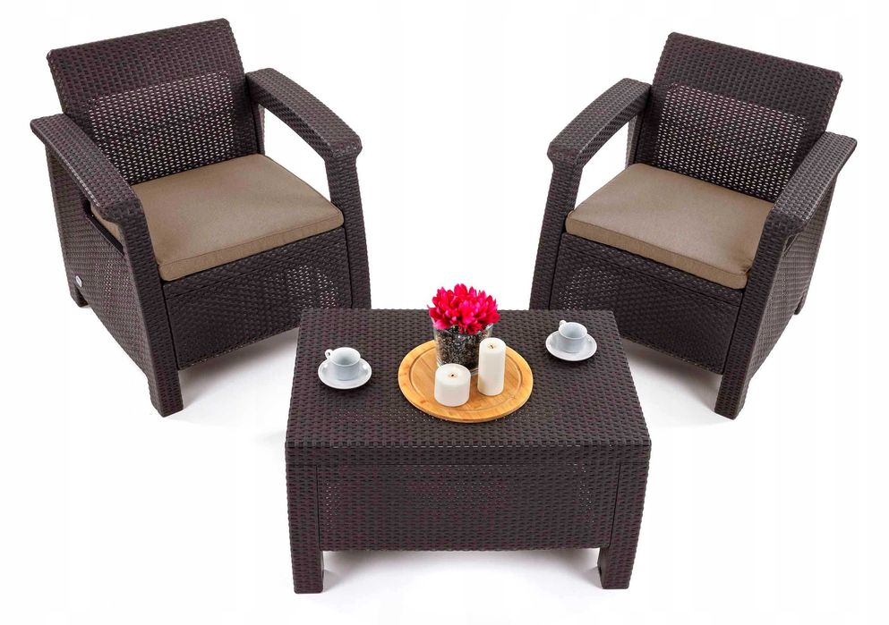 Комплект садовой мебели Keter пластиковый Corfu Weekend 3 шт