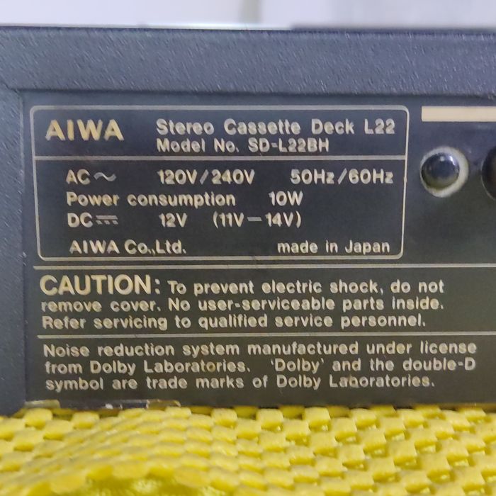 Стереокассетна дека Aiwa L22,SD-L22E, SD-L22BH.Japan.
