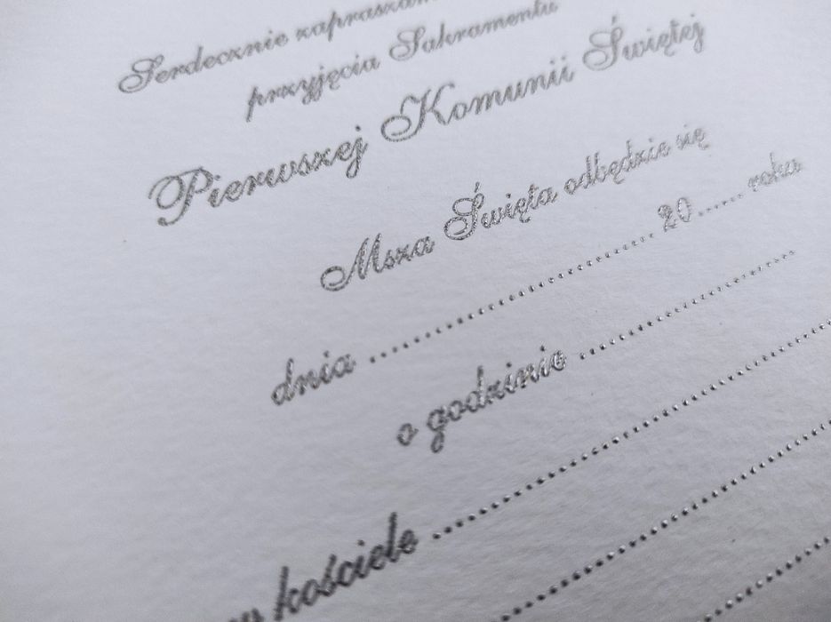 Zaproszenia na I komunię świętą, 10 szt, cena za całość