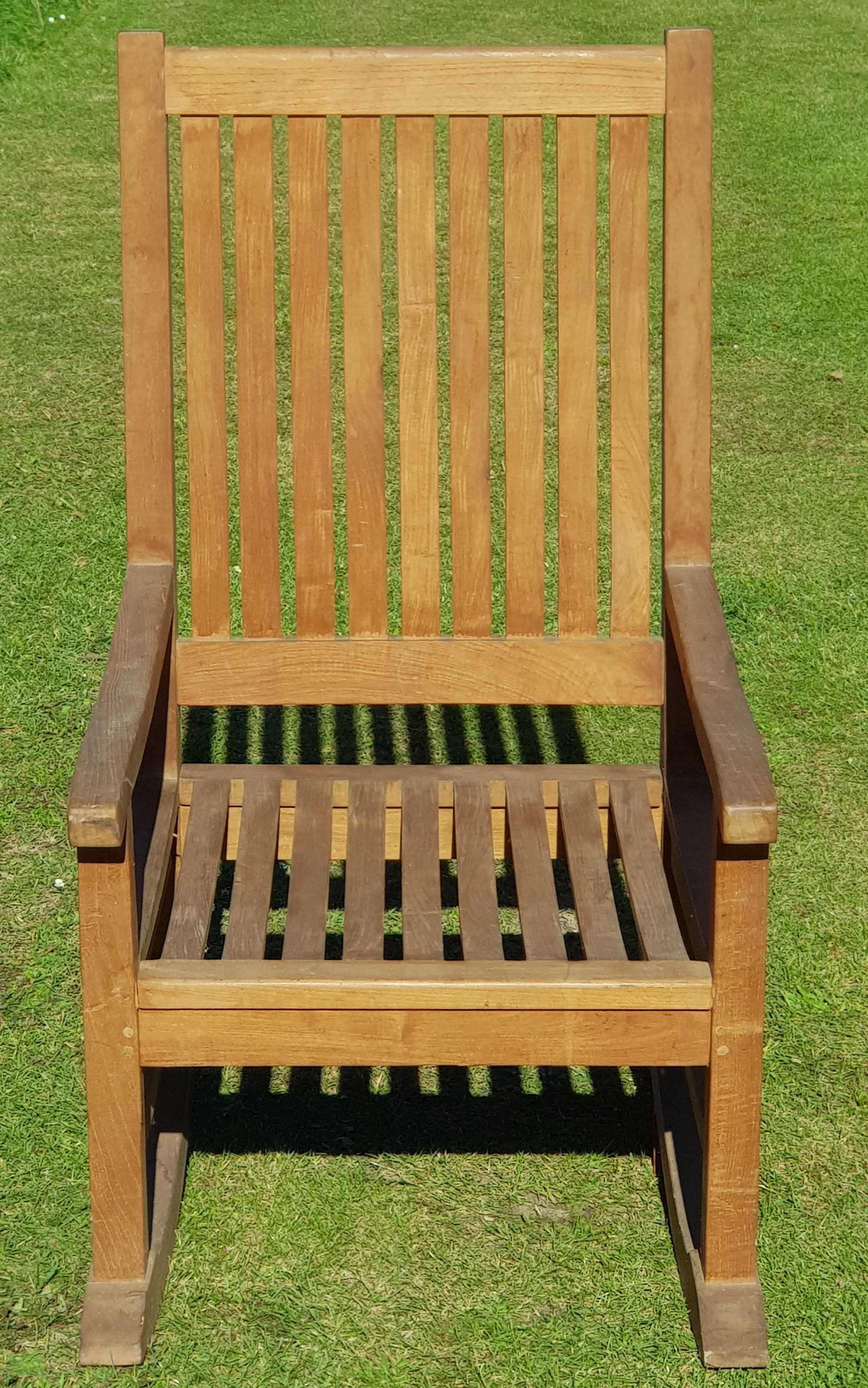Fotel bujany teak, tarasowy, ogrodowy, solidna i stabilna konstrukcja