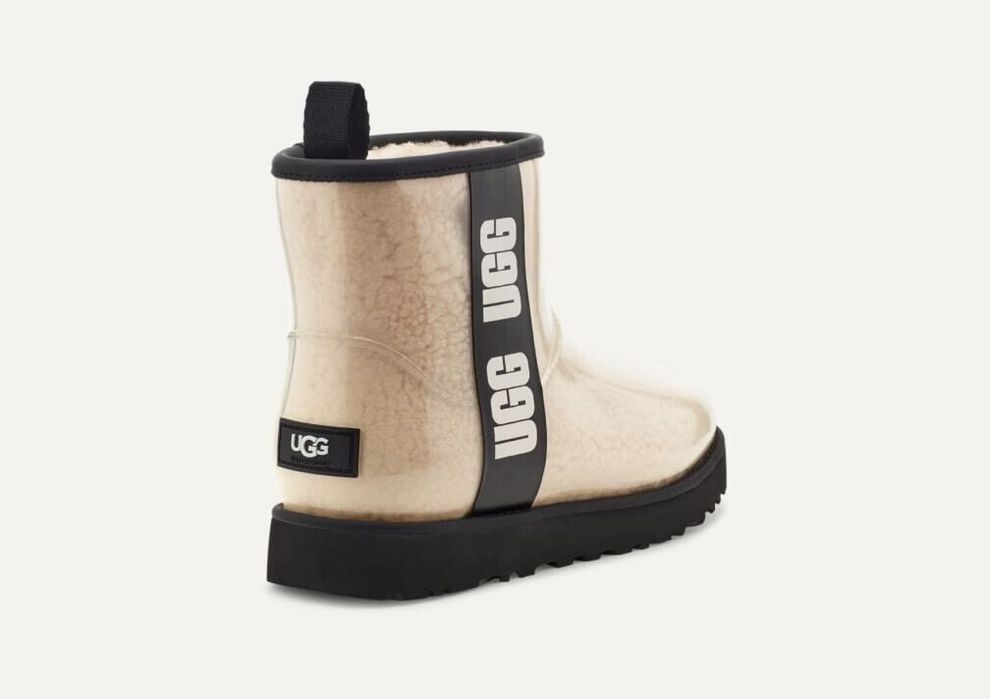 UGG clear mini beige уггі прозорі силіконові бежеві молочні