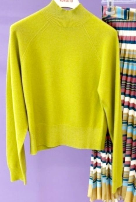 KONTATTO итальянский свитер, отличное качество, модный цвет лайм