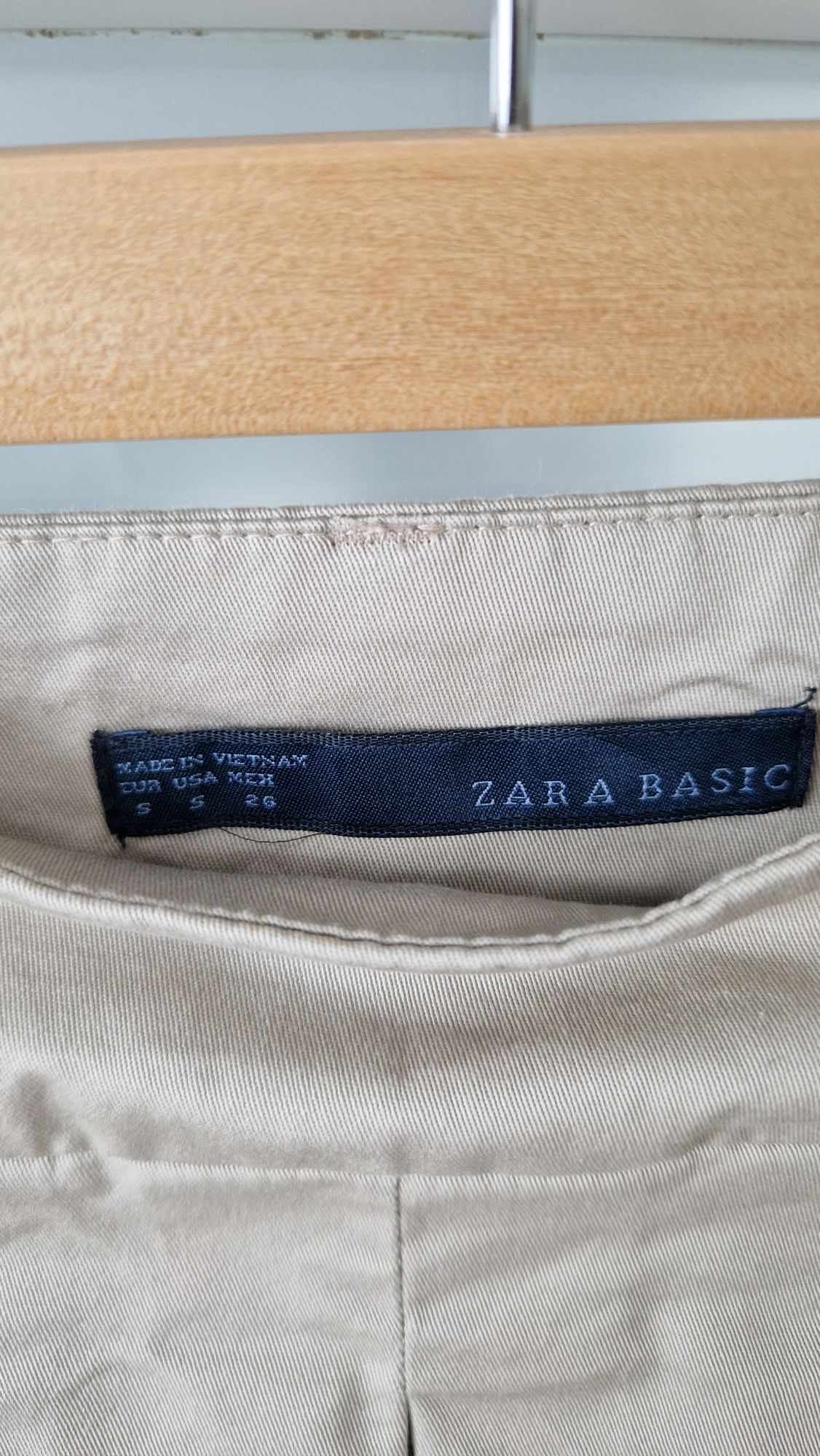 Spódnica Zara Basic S jasny beż