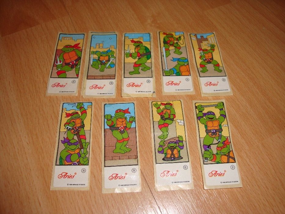 Naklejki Turtles z gum do żucia