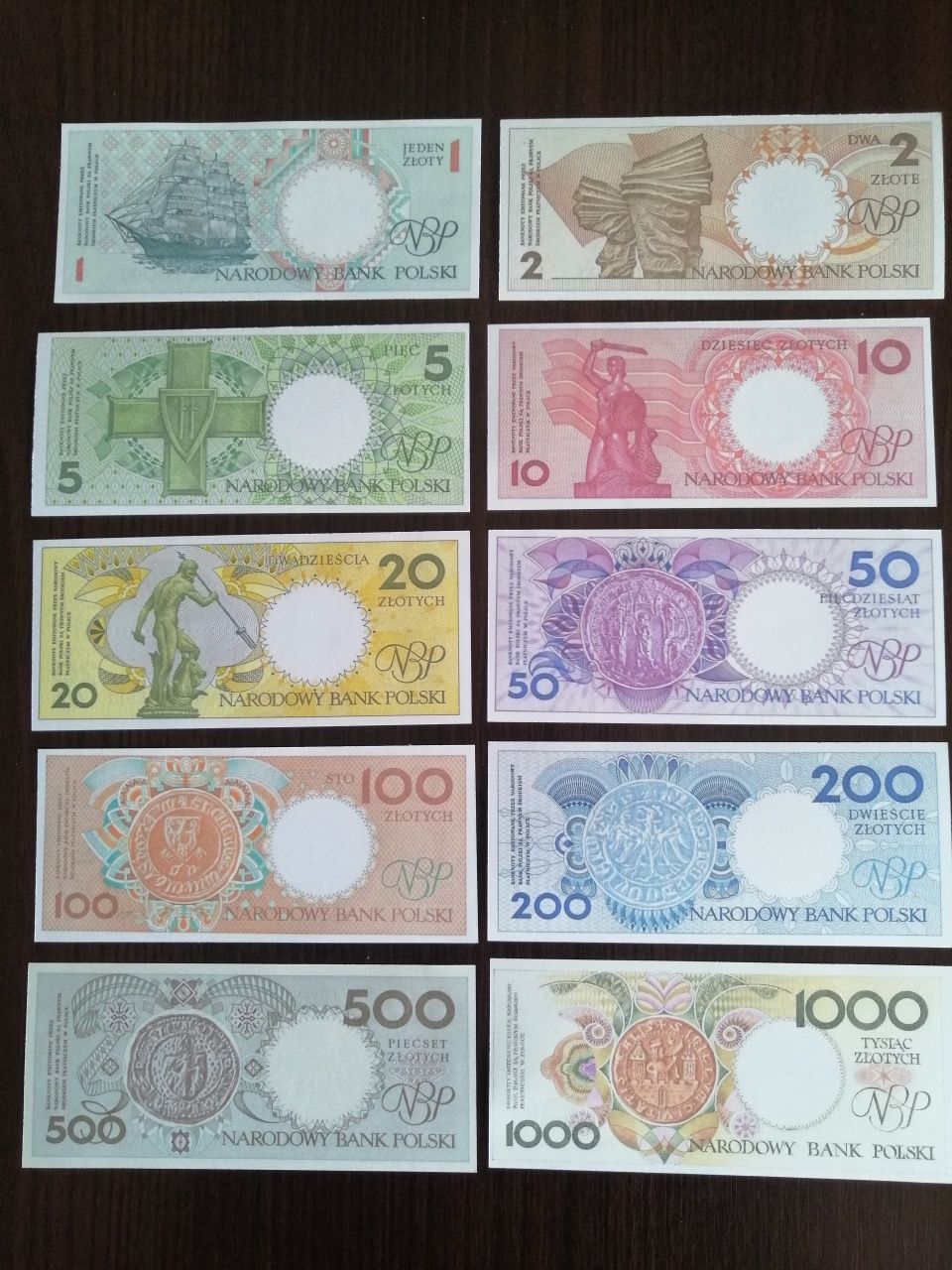 Banknoty miasta Polskie 1990r.