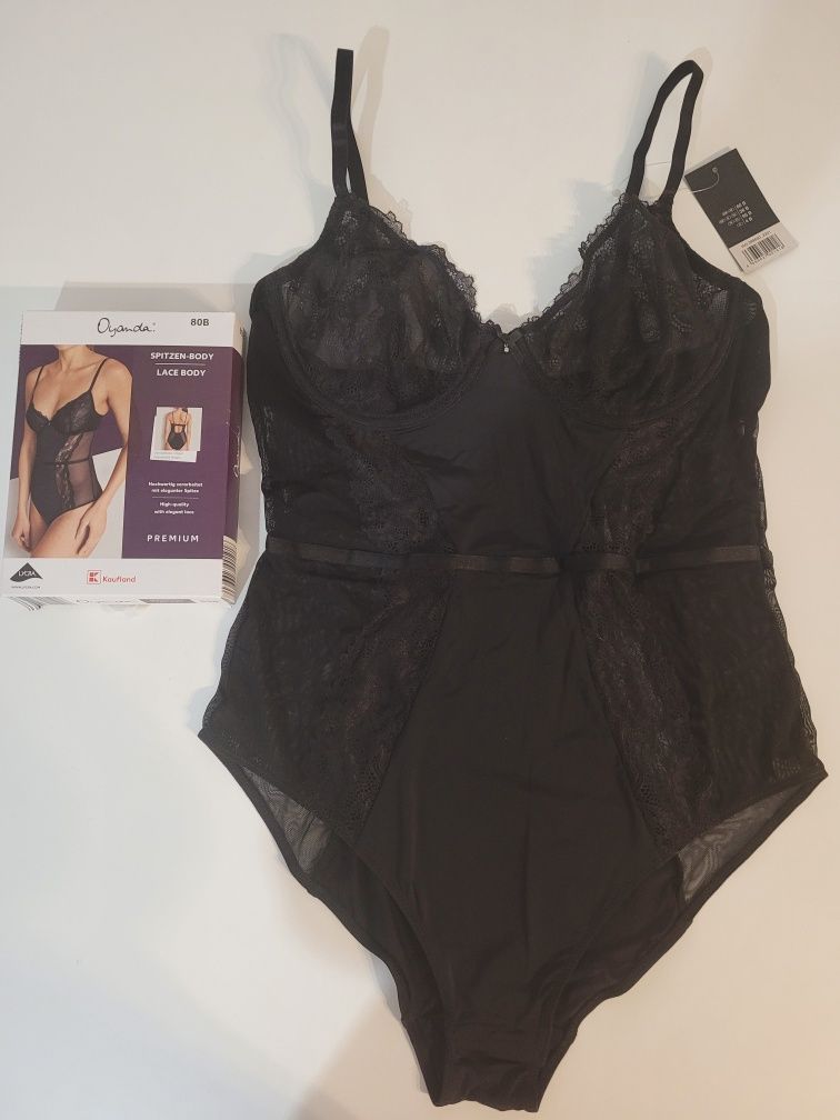 Body damskie eleganckie z koronką Walentynkowe Lycra roz. 80B M