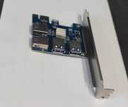 Rozdzielacz adapter  PCI-E/USB na 4 karty graf +4 risery+ 4 kable usb.