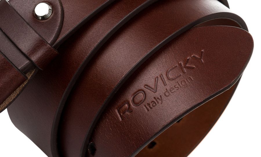 szeroki, uniwersalny pasek męski ze skóry naturalnej rovicky 95
