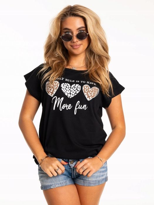 Urocza Wygodna Modna Bluzka T-shirt Dużo Kolorów Rozmiarów