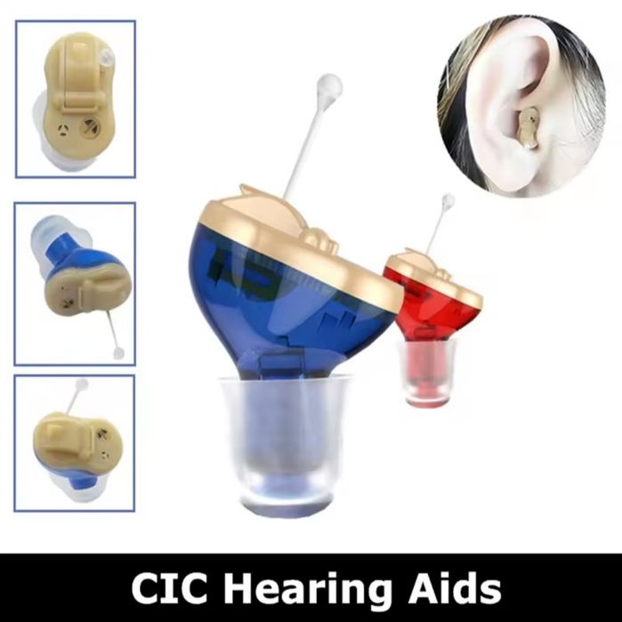 Zestaw Mini aparat słuchowy przenośny wzmacniacz słuchu prawy i lewy