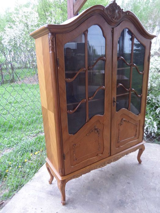 piękna dwudzrwiowa witryna ludwikowska antyk stan db wysyłka dowóż