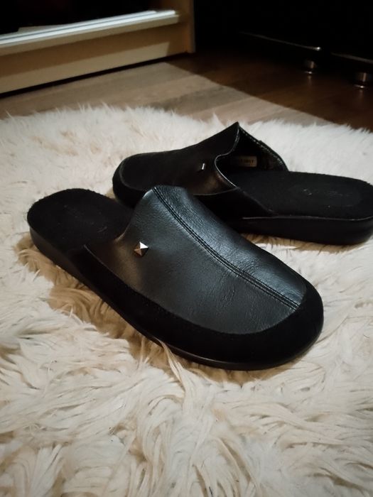 Тапки мюли домашние кожа натур мужские walkx lux