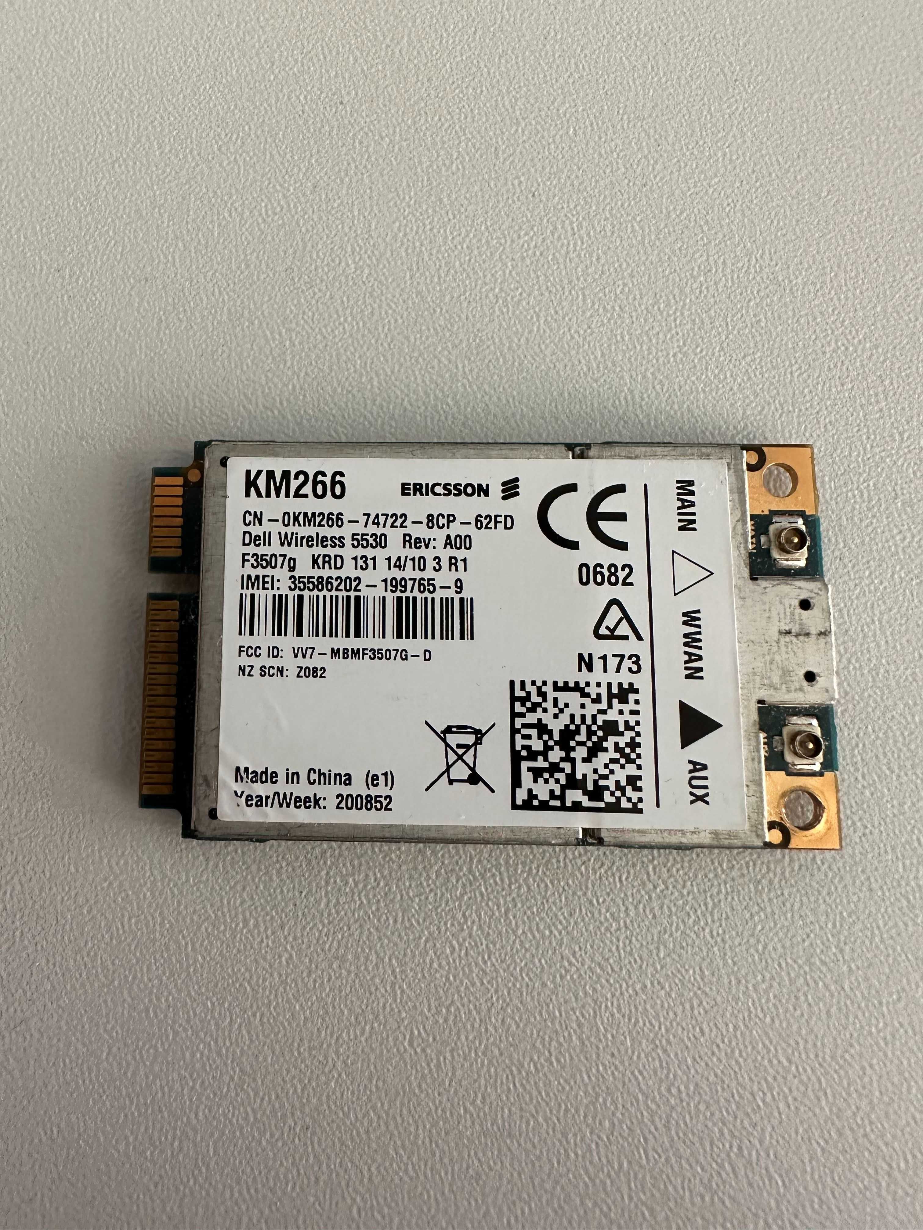 Modem DELL Ericsson 5530 WWAN KM266 z modułem GPS + HSDPA 7,2