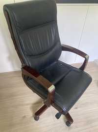 Krzesło obrotowe fotel skórzany do gabinetu