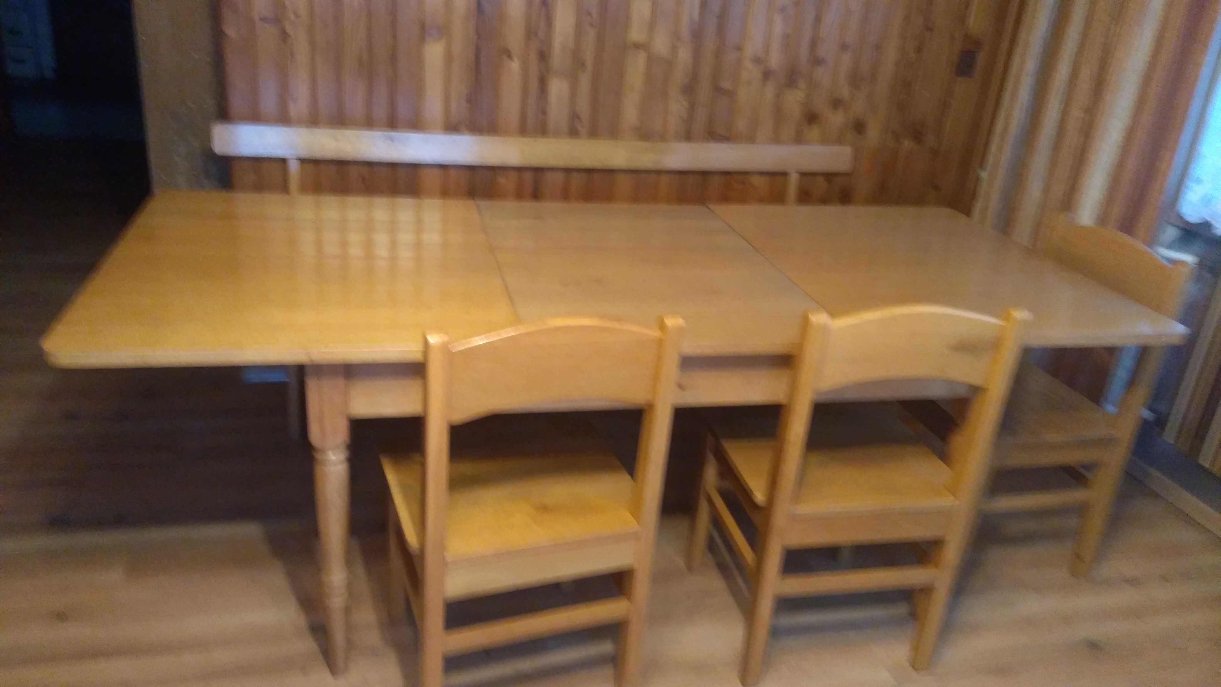 Stół dębowy stołowy + krzesła