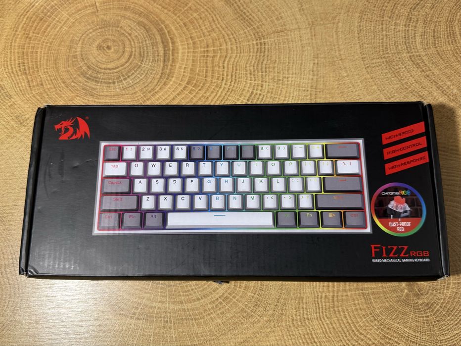 Механічна клавіатура Redragon K617-RGB white/gray