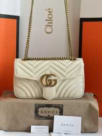 Torebka Gucci Marmont White Leather