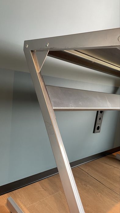 Стіл письмовий | компʼютерний Z-110 110x58 Сріблястий, Горіх