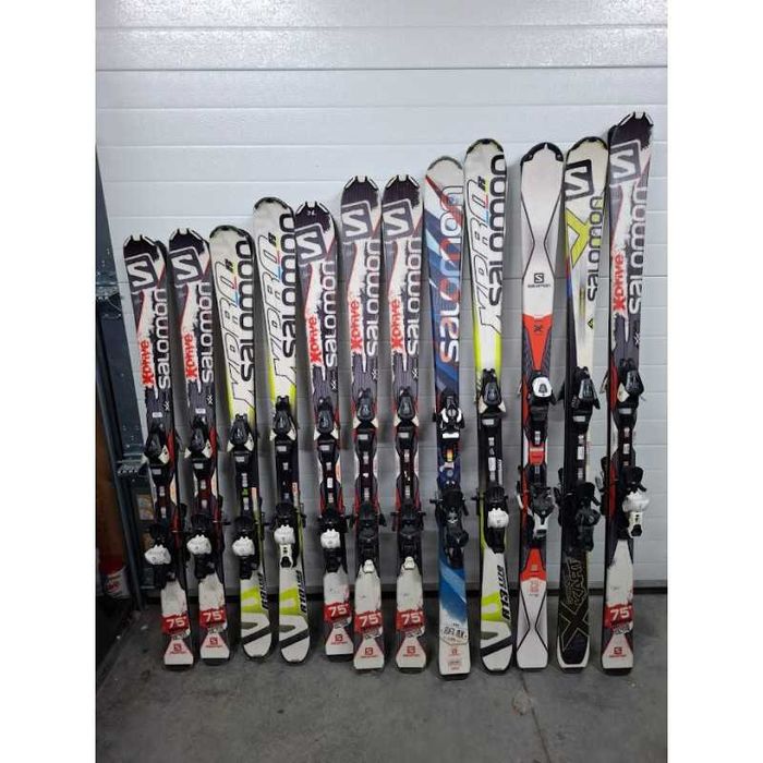 Zestaw 12 par nart zjazdowych Salomon stan bardzo dobry