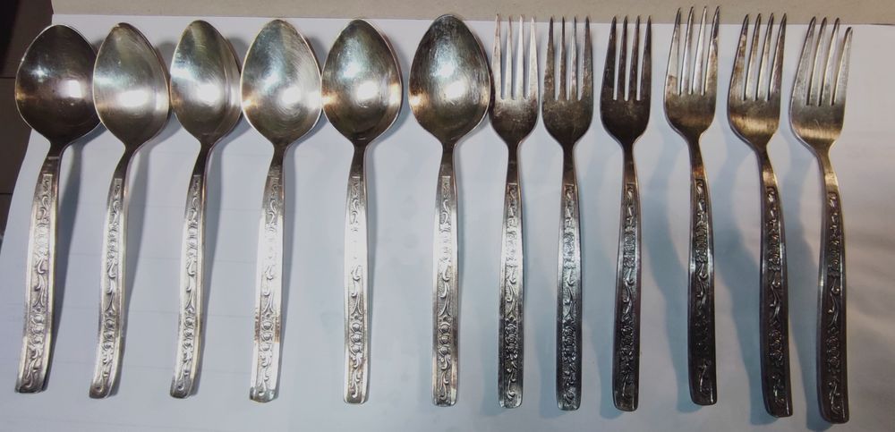 Sztućce radzieckie posrebrzane. Piękne. Polecam.