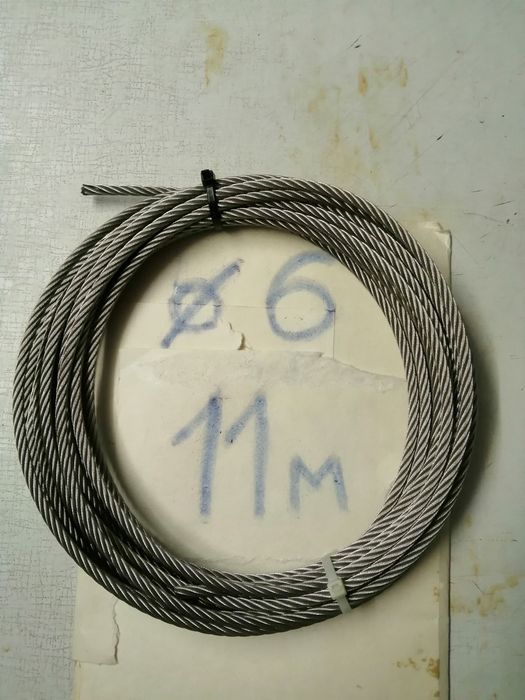 Продам трос нержавейка, диам 6 мм, длина 11 метров