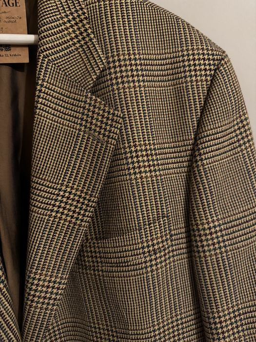 Marynarka vintage wełniana pepitka w kratę mle the odder side oversize