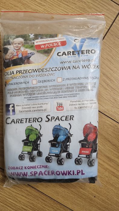 Folia przeciwdeszczowa na wózek spacerowy Caretero nowa