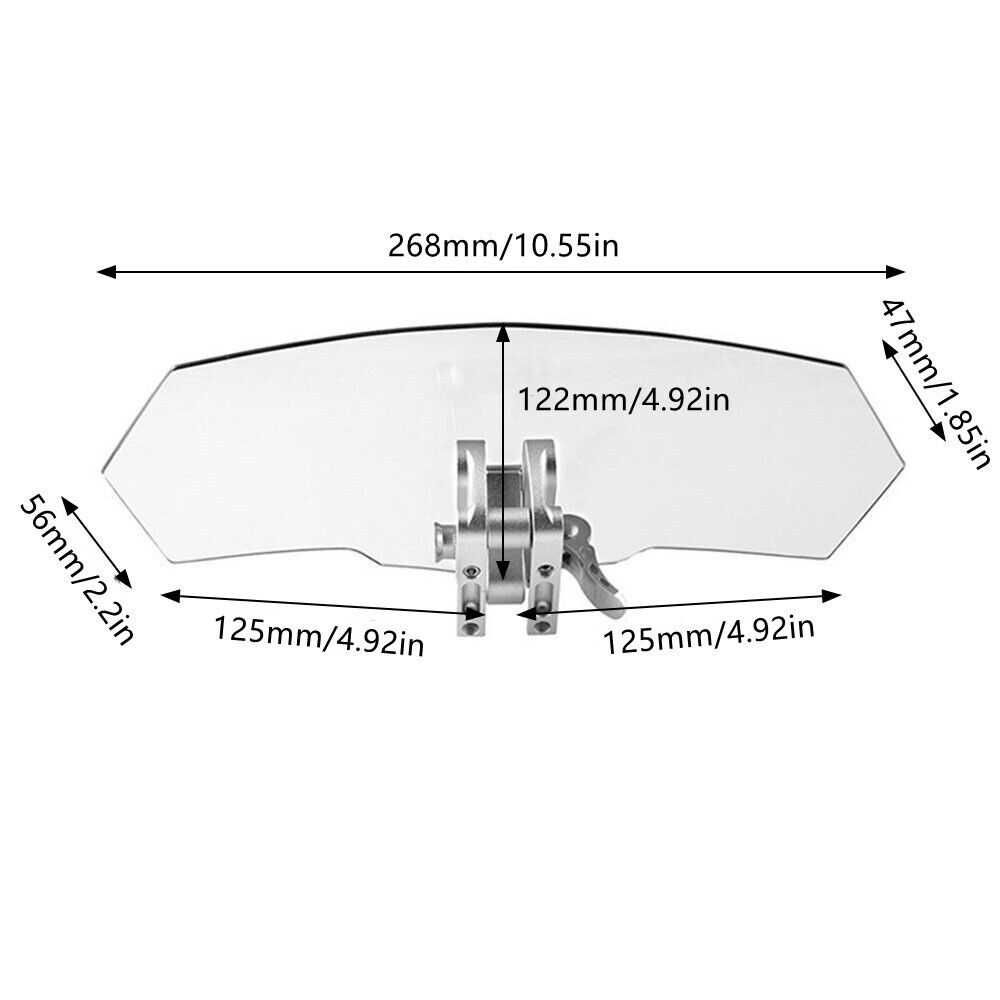 Przednia szyba motocykla deflektor wiatrowy regulowany spoiler