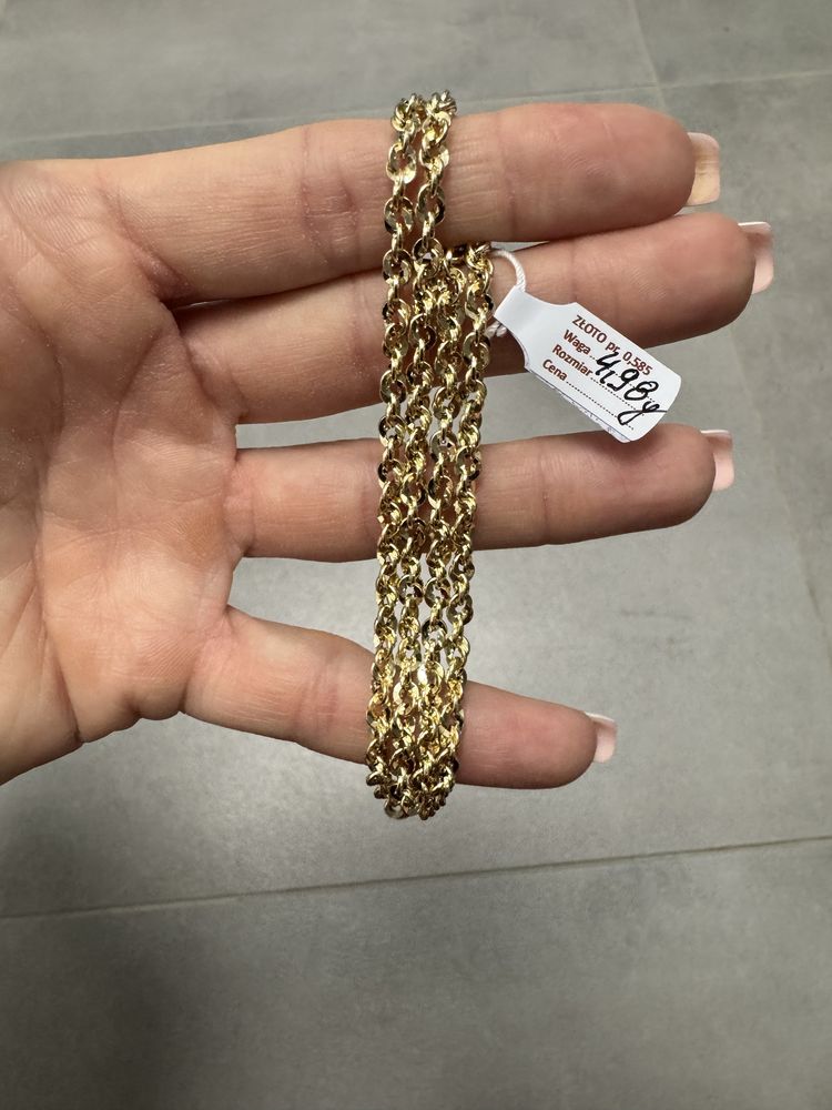 Złoty łańcuszek diamentowy pr585