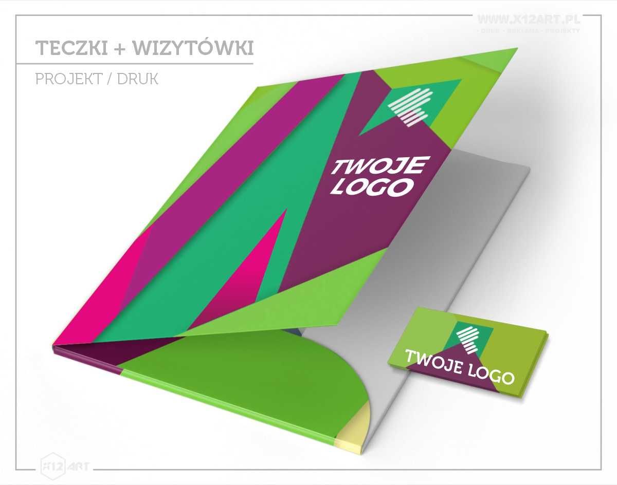 Teczki, wizytówki TWOIM LOGO Reklama firmy Drukarnia+Projekt