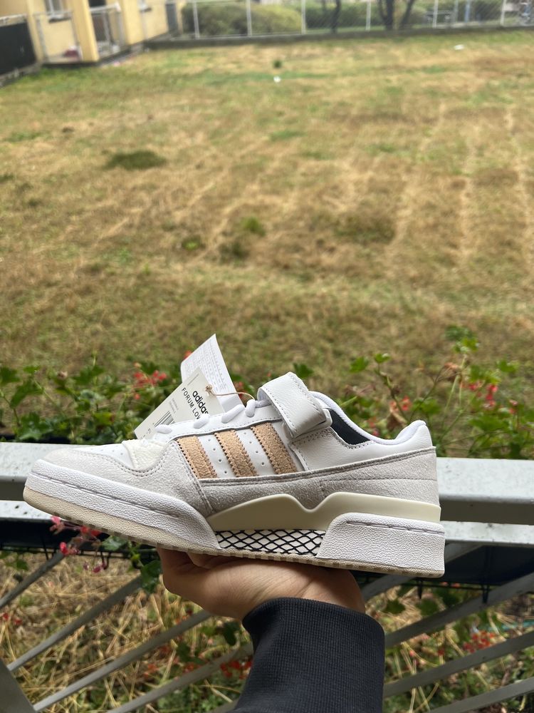 Buty Adidas Forum Low 38 2/3 Beige White Nowe Białobeżowe 38,5 38.5