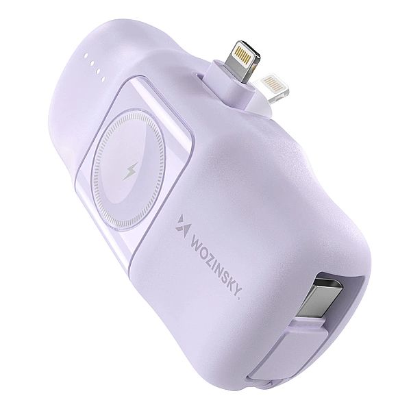Mini powerbank Wozinsky WF16-YLS 5000mAh 15W Lightning z wbudowanym ka