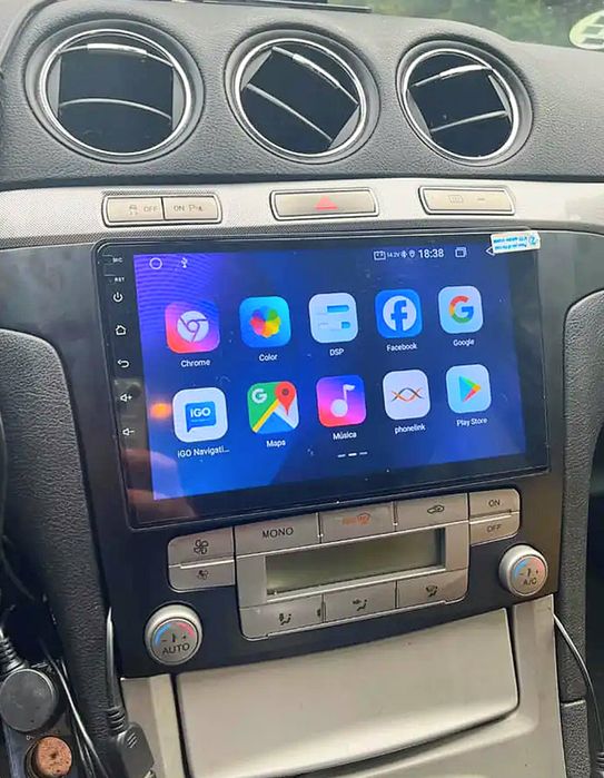 Rádio Android 14 com GPS Ford Focus/ C-max/Mondeo  (Artigo Novo)