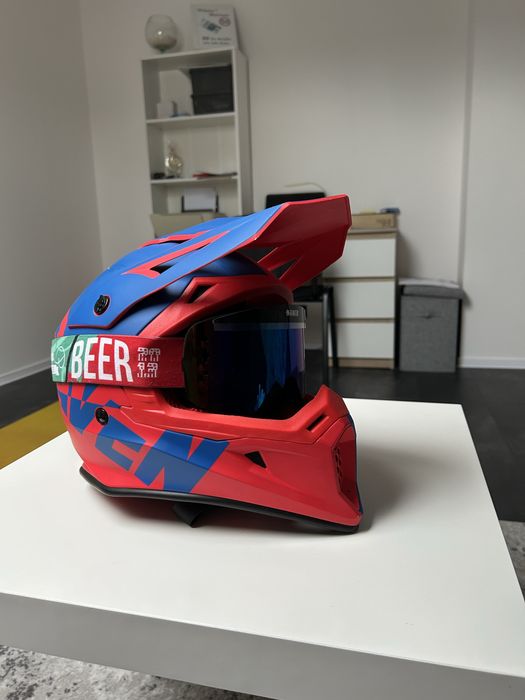 Kask motocrossowy Raven, oraz gogle  Raven. Kask rozmiar S!