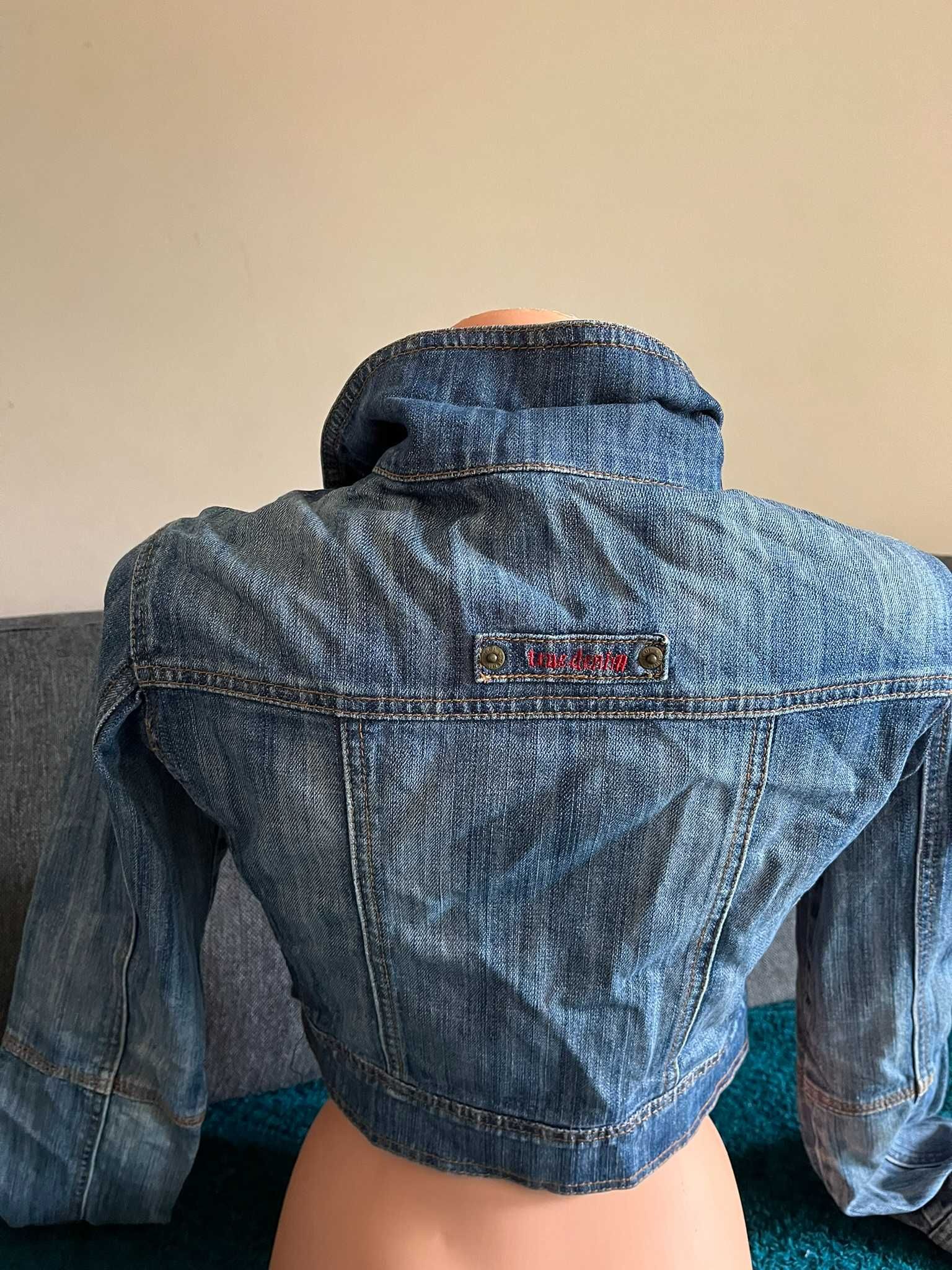 Kurtka damska jeansowa krotka True Denim L elegancka