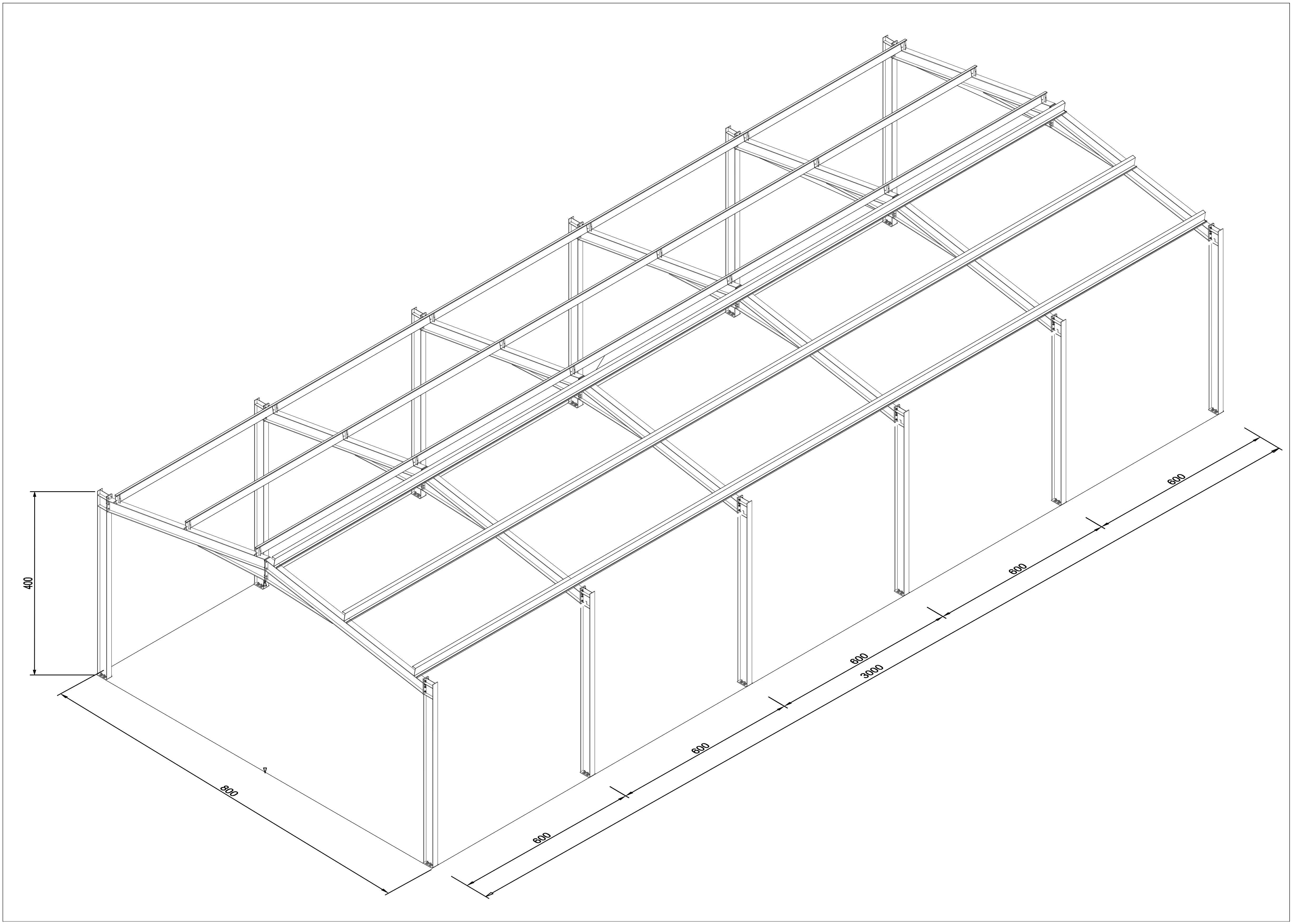 hala, wiata, warsztat, garaż    240 m2,   8m x 30 m, h= 4m,       NOWA