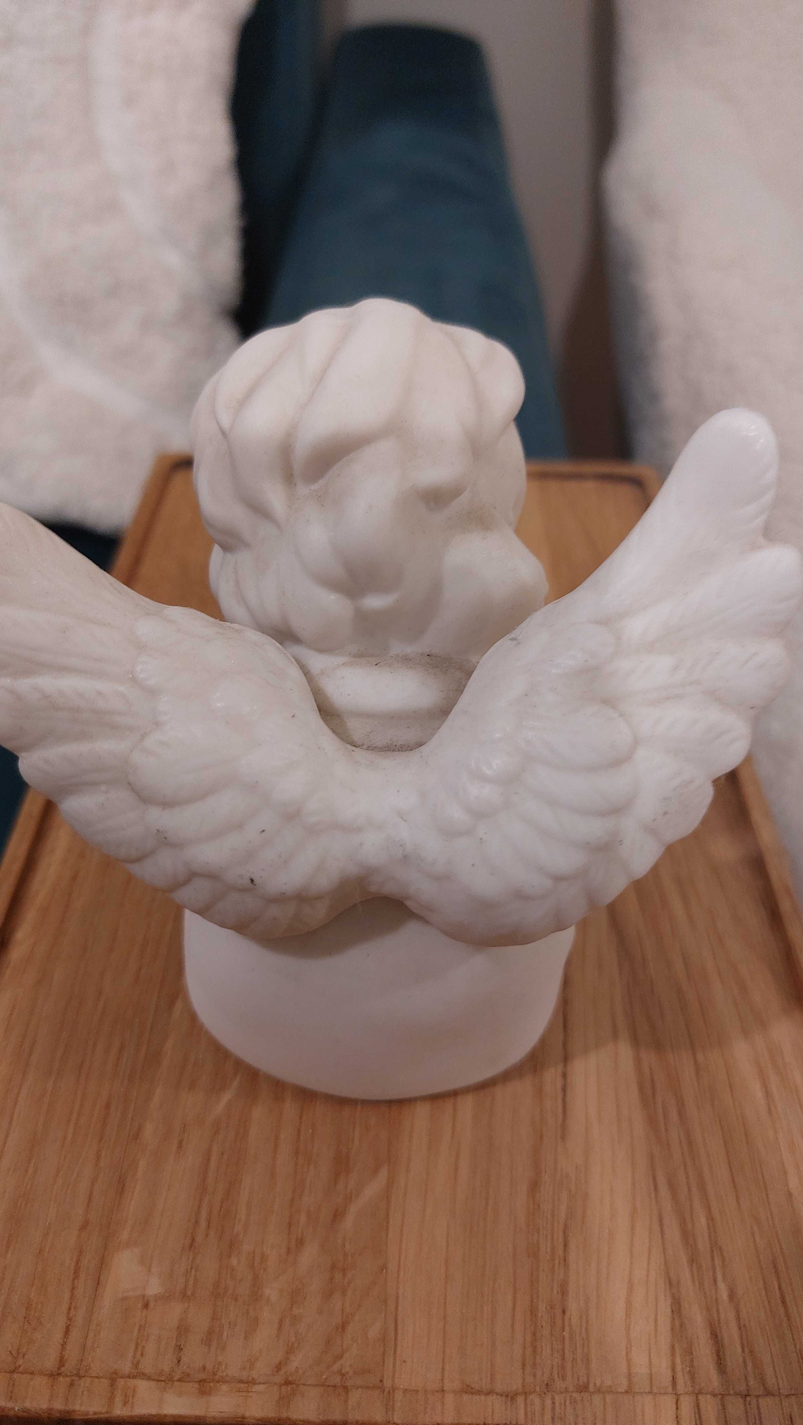 ANIOŁ cherubinek ceramika porcelana handmade kolekcja prezent