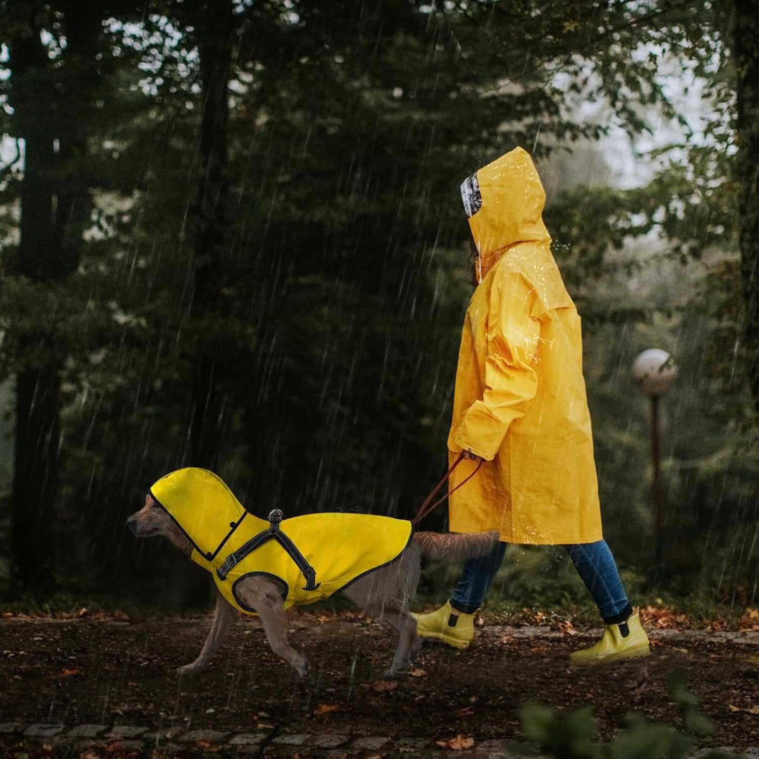 ENVIO GRÁTIS - Capa de chuva para cães pequenos, médios e grandes