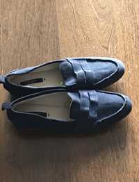 Sapatos Mocassins Azuis Senhora