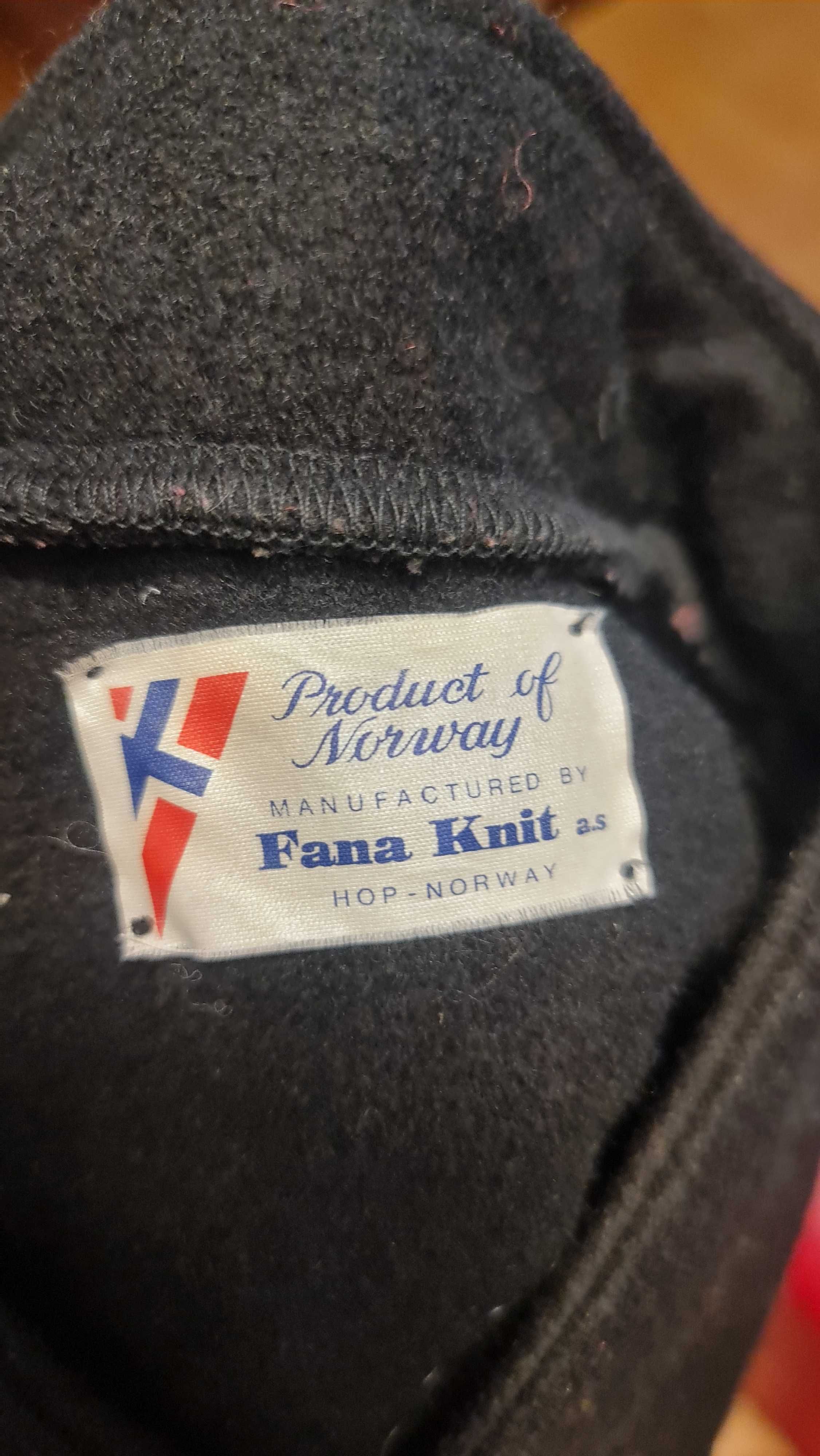 1135b Męski Wełniany Norweski sweter Fanna Knit rozmiar L