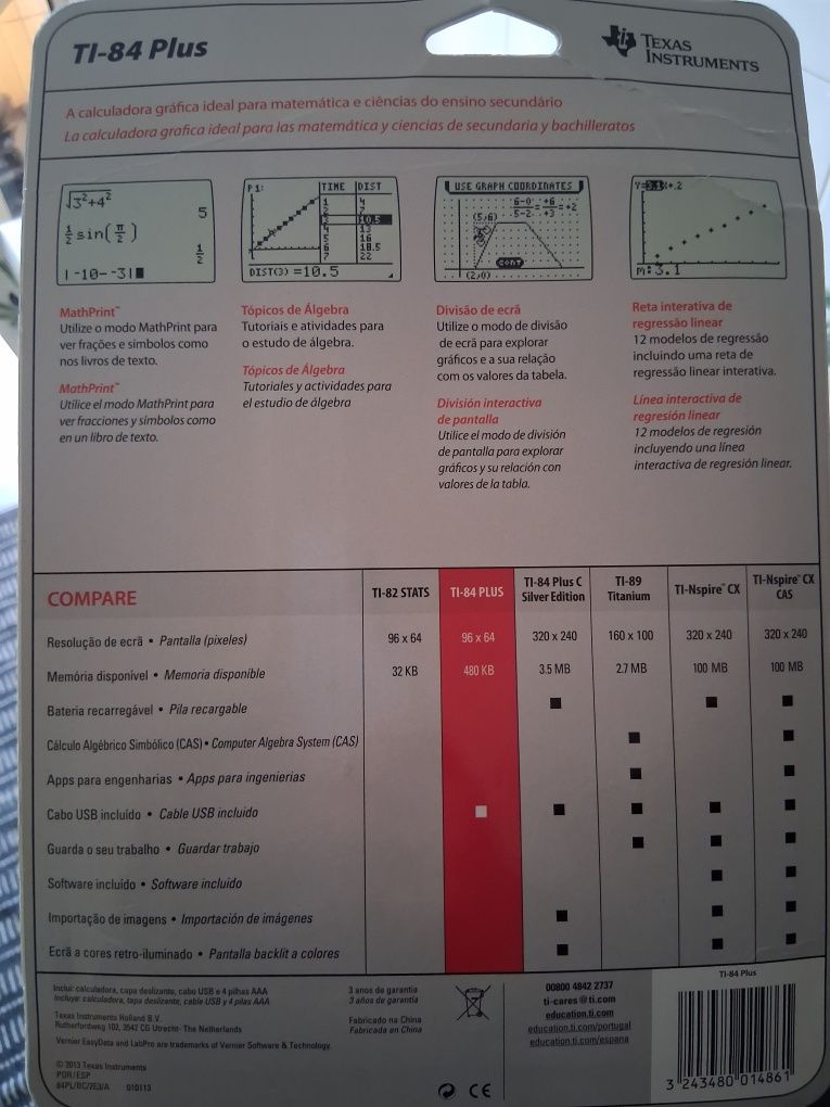 Calculadora gráfica Ti 84 plus