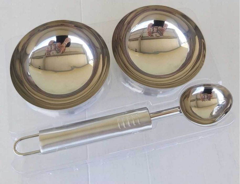 Zestaw do Serwowania Lodów Łyżka + Pucharki WYPRZEDAŻ