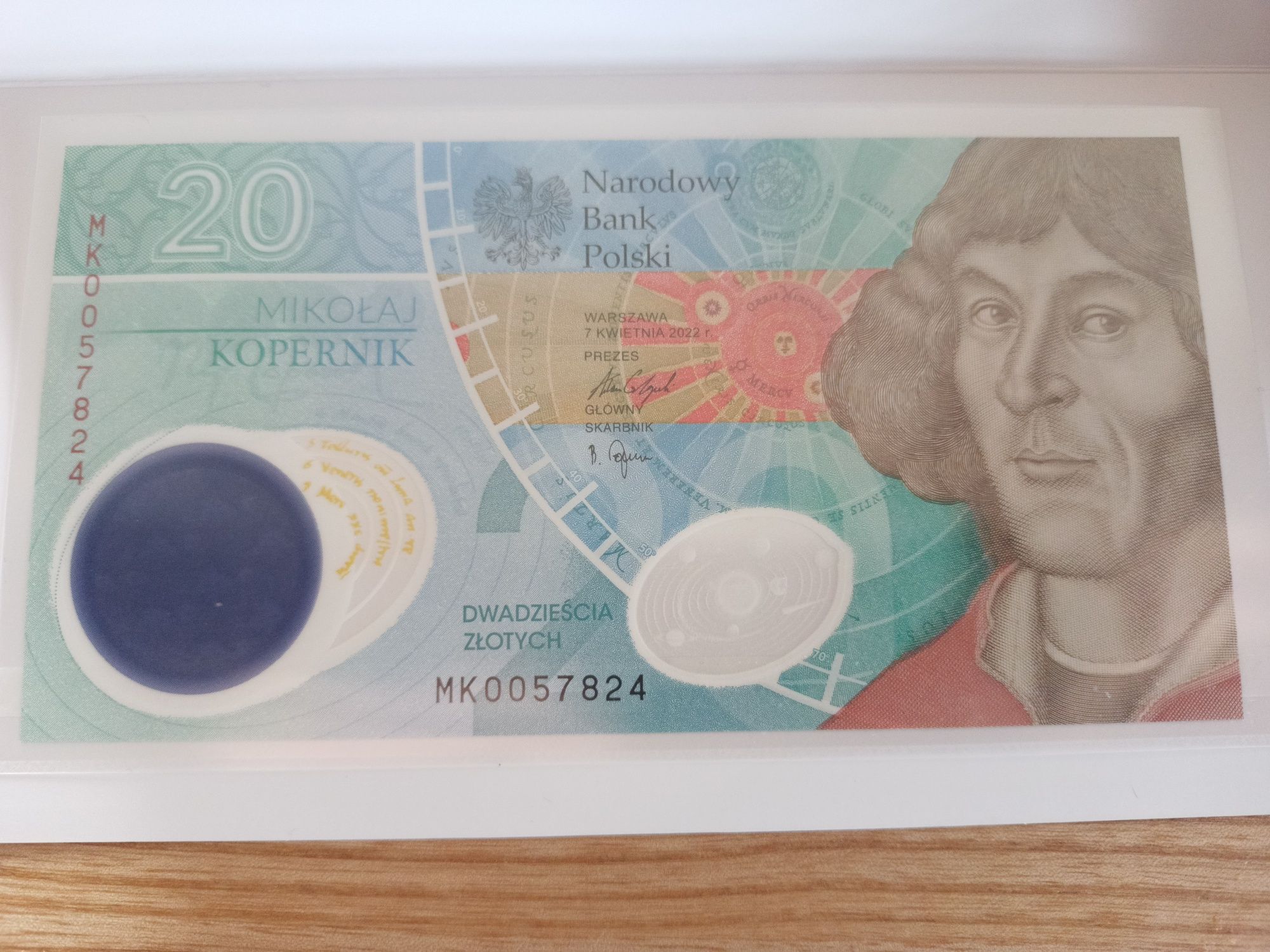 Moneta 50zł z banknotem 20zł Mikołaj Kopernik